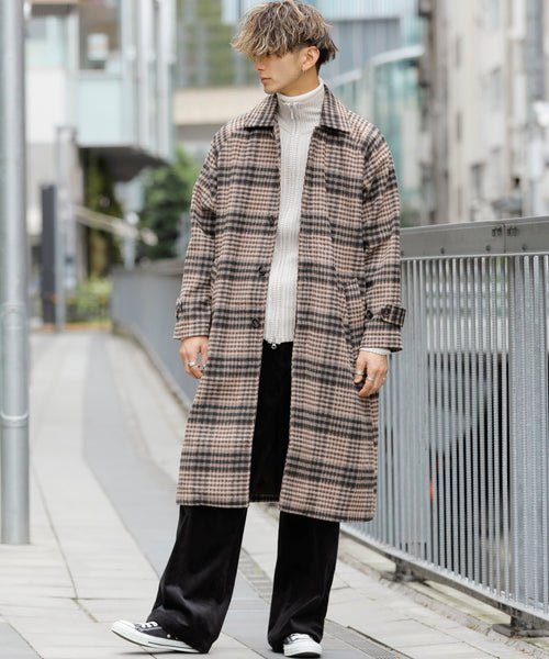 35％OFF 着用1回 overcoat ワイドレッグトラウザー 0 グレンチェック