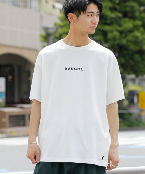 KANGOL × A.S.M コラボ 16/- USAコットン オーバーサイズ ロゴ 刺繍 半袖 Tシャツ