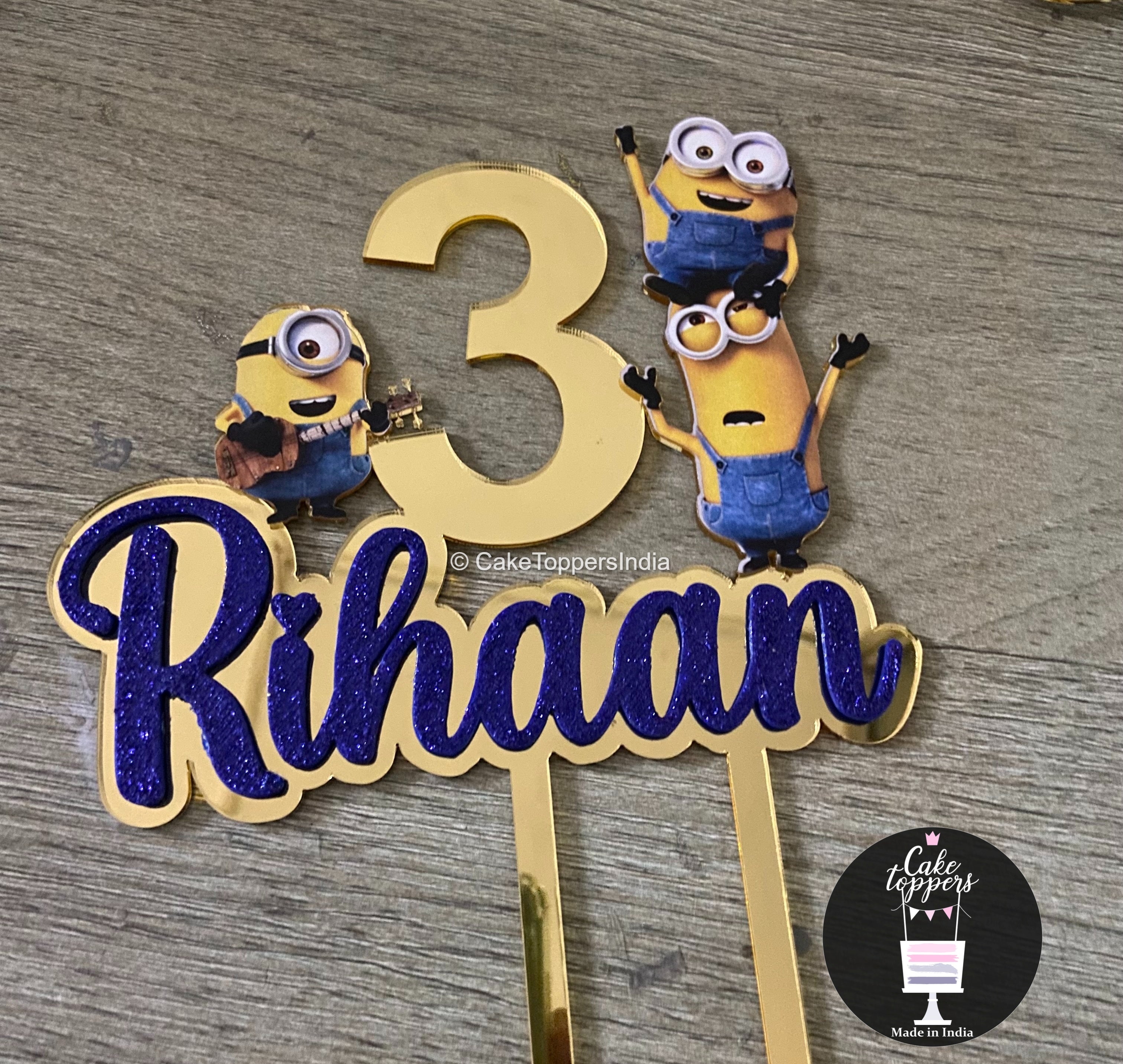 Unbranded Minions Personalised Cake Topper A48 inch circle India | Ubuy