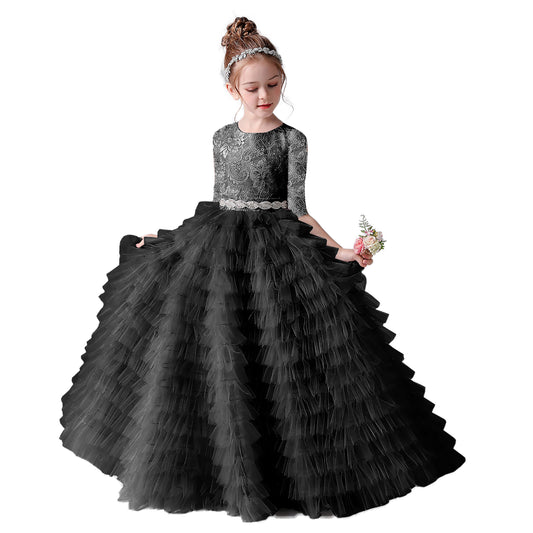 V-Back Birthday Dress Irregular Tail Princess Dress – Dideyttawl