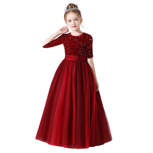 Buy Custom Made Pink Handwork Gown For Small Girl | Indowestern Dresses For  Girls