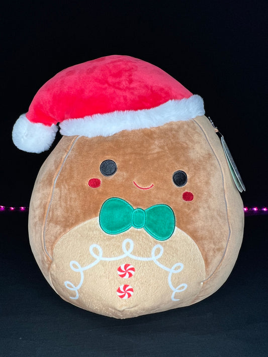 Squishmallows 12-inch Jordan the Brown Gingerbread Cookie with Earmuffs  Child's Ultra Soft Plush 