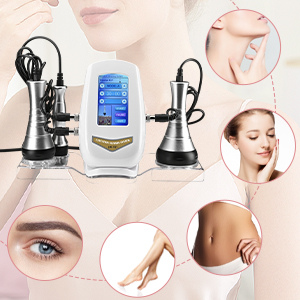 RF Cavitation Machine, Body Sculpting Slimming Device, 3 Massage Heads for Belly Fat, Waist, Arm, Leg, Butt