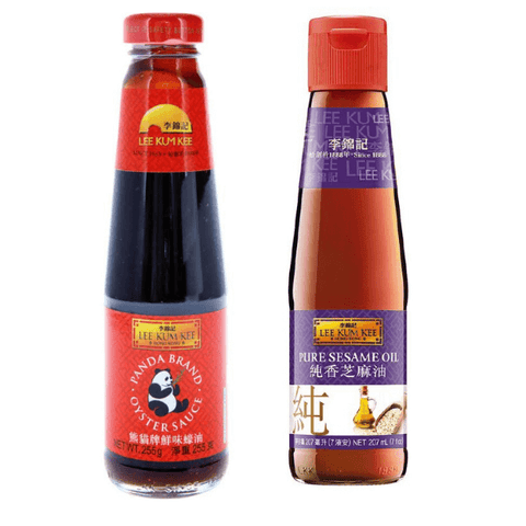Oyster sauce and Sesame oil