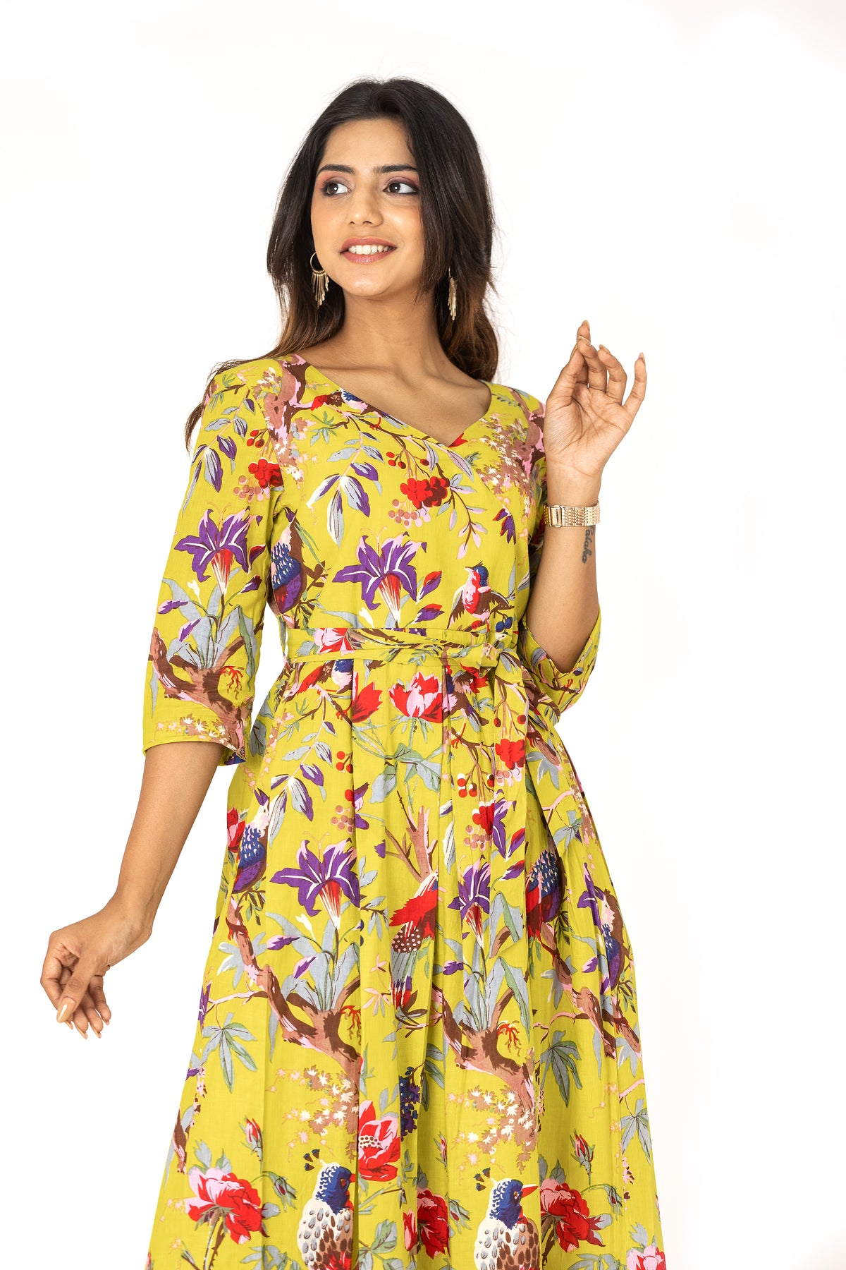 Khushi Fab Women Aline Multicolor Dress  Buy Khushi Fab Women Aline  Multicolor Dress Online at Best Prices in India  Flipkartcom