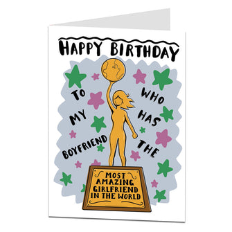 Birthday Gift for Boyfriend, Cute Birthday Card for Him, Simple Boyfriend  Birthday Card, Birthday Card for Boyfriend, Birthday Card for Him 