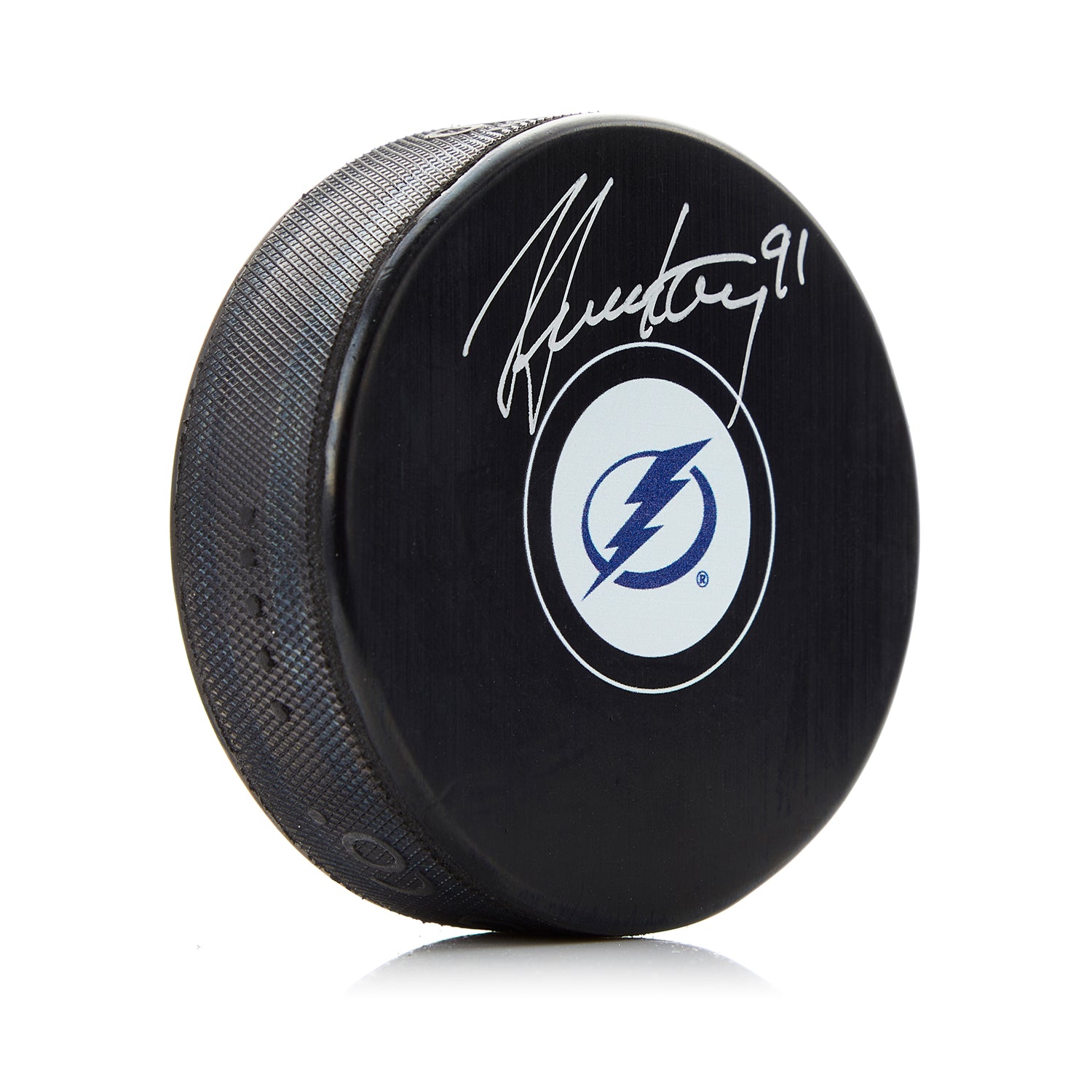 Steven Stamkos Tampa Bay Lightning 2021 Stanley Cup Champions Logo Deluxe Tall Hockey Puck Case