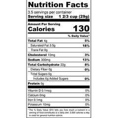 yupuffs coconut oil and flax seed gluten and dairy free nutrition facts