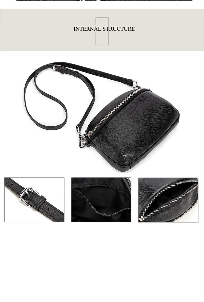 Cossroll Minimalist Lychee Crossbody Genuine Leather Bag Manufacturer