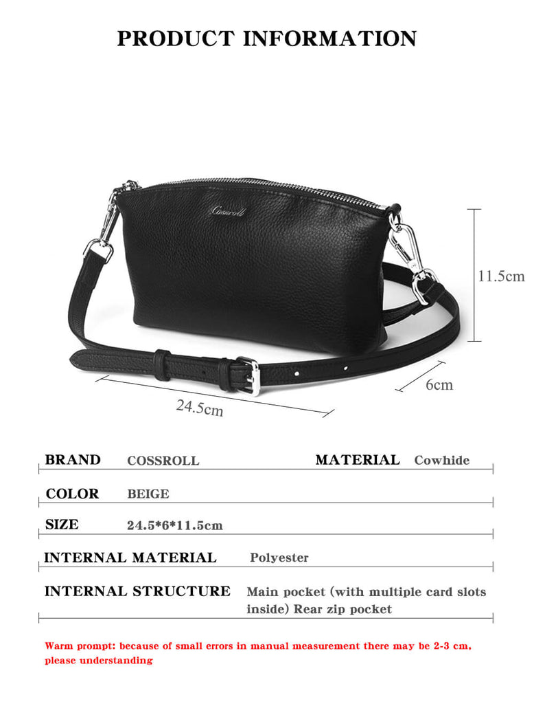 Cossroll Pebble Real Leather Crossbody Bag Manufacturer