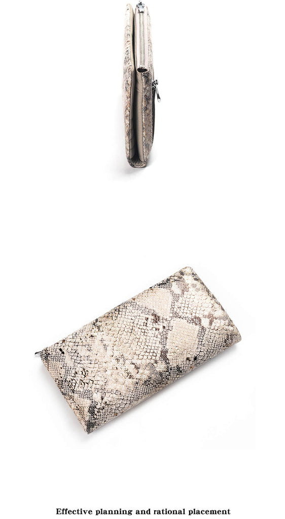 Cossroll Snakeskin Print Lambskin Leather Wallets Manufacturer