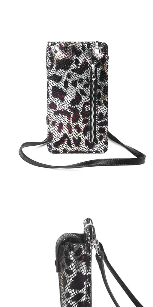 Cossroll Snakeskin Cowhide Leather Crossbody Phone Bag Manufacturer