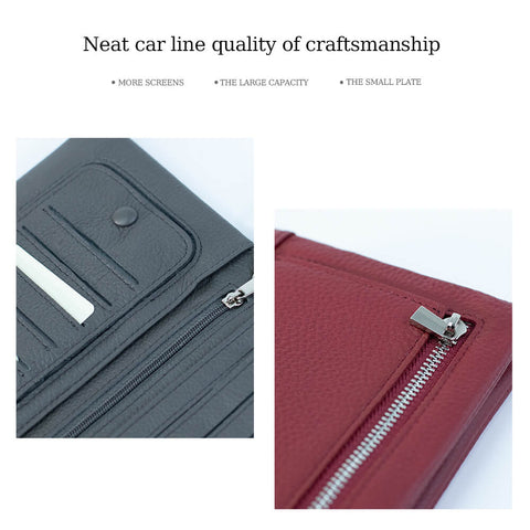 Genuine Leather Long Bifold Wallets