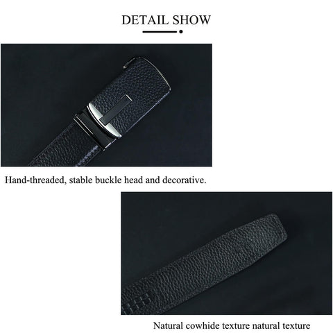 Cossroll Full Grain Cowhide black Leather Belt For Men Wholesale Manufacturer