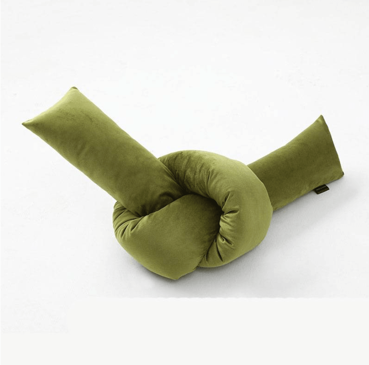 Velvety Retro Shapes Pillow Knot Strip / OliveDrab | Sage & Sill
