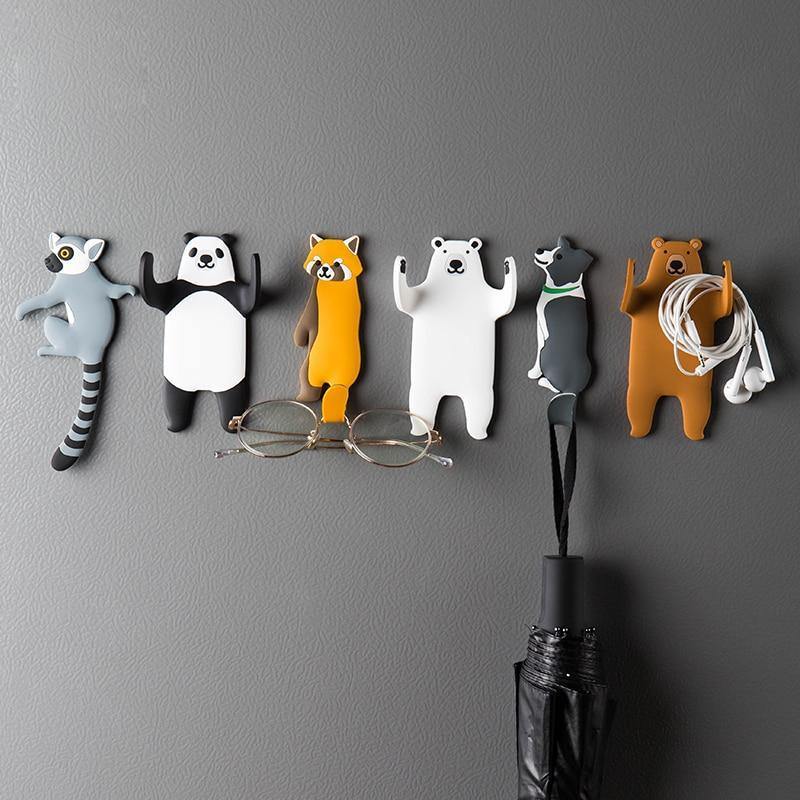 Generic Animal Wall Hook Decorative Adhesive Key Hooks Wall Yellow