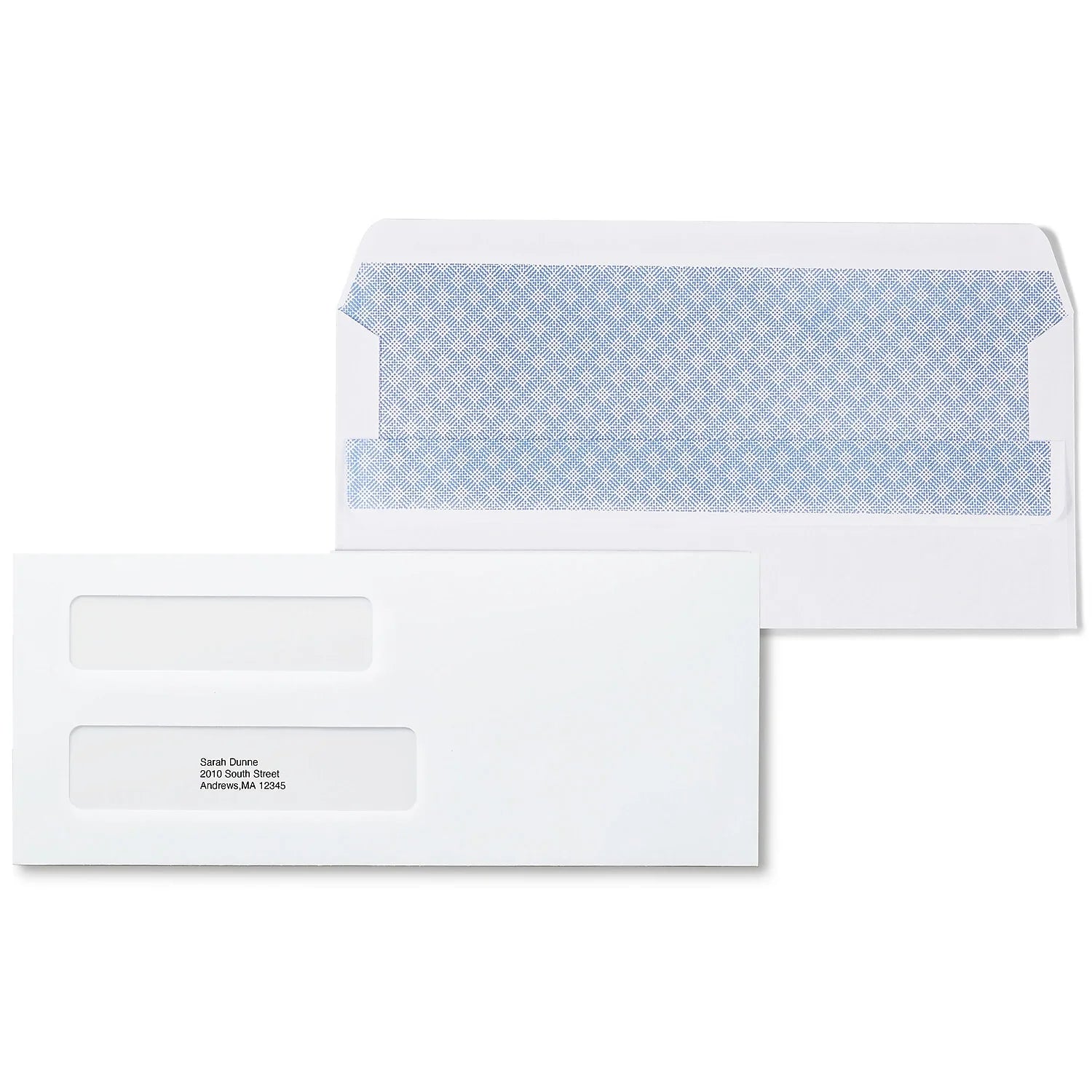 Staples Self Seal Security Tinted #8 Double Window Envelopes, 500 Count
