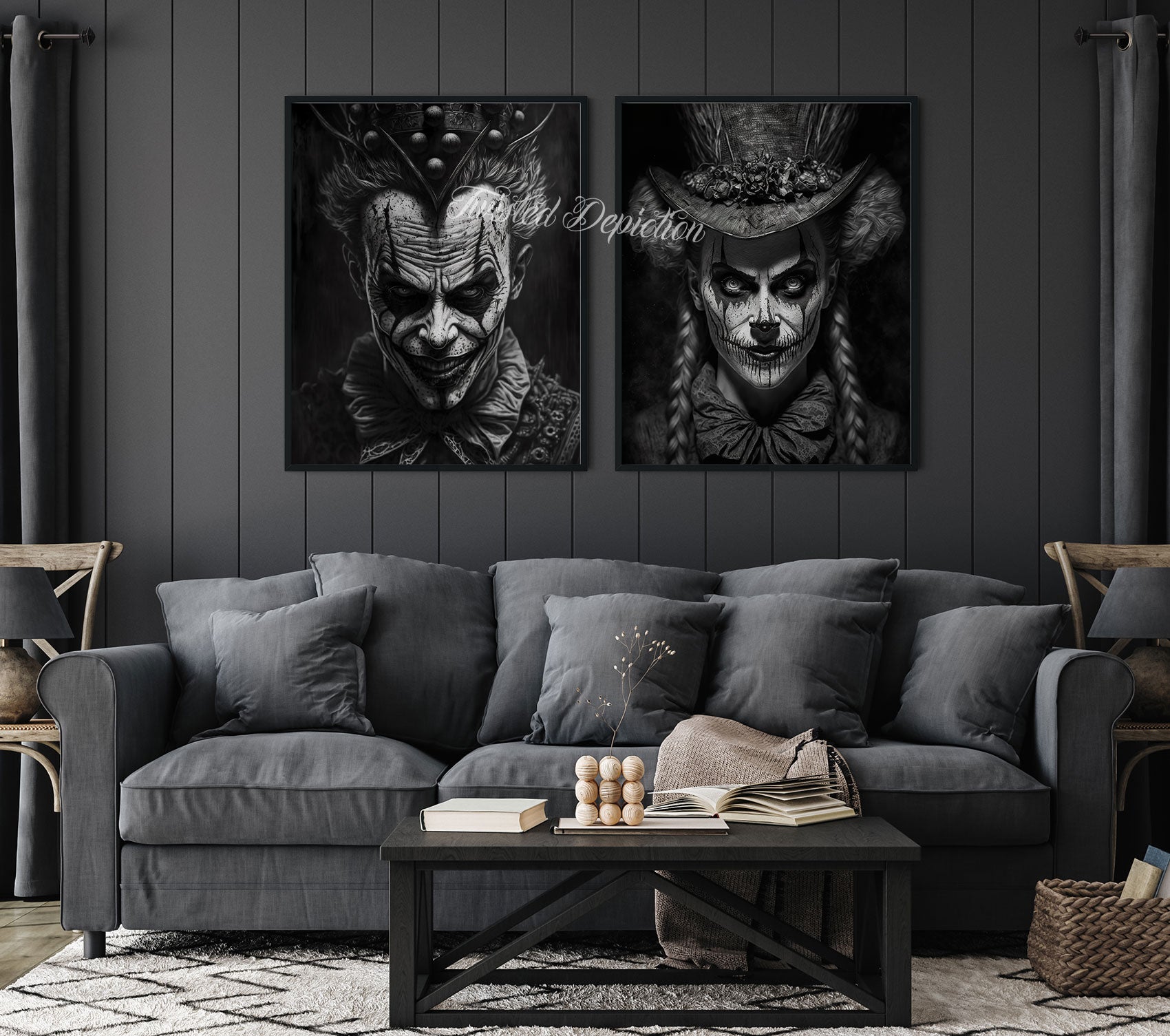 sinister clown horror art canada