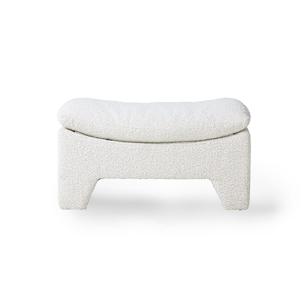 retro lounge fauteuil boucle cream