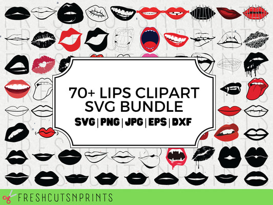 Vampire Glitter Drip Lips Png Set Graphic by TheGGShop · Creative