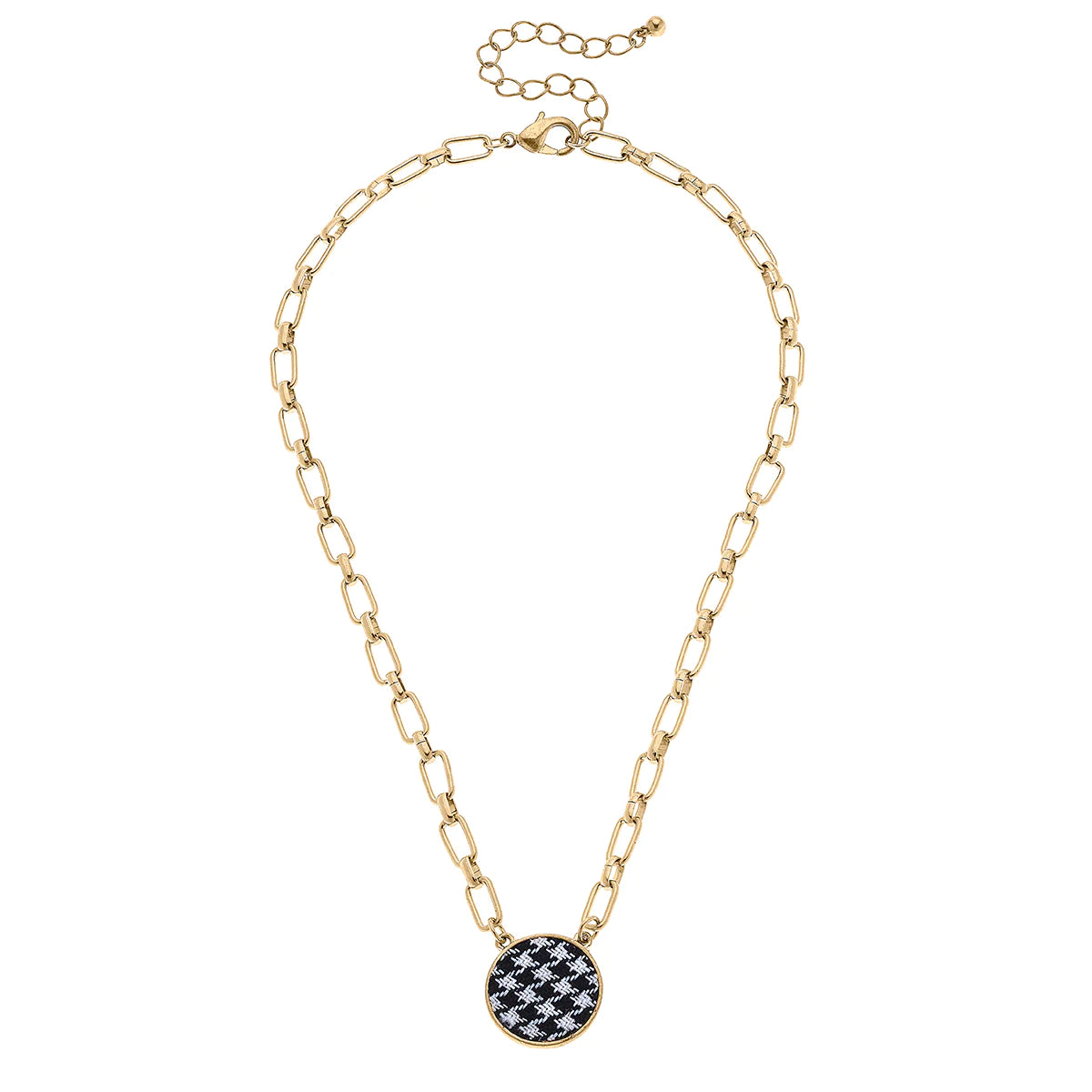 Corrie Houndstooth Pendant Necklace