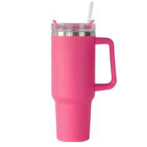 Katydid Pastel Happy Face Tumbler Cup with Handle