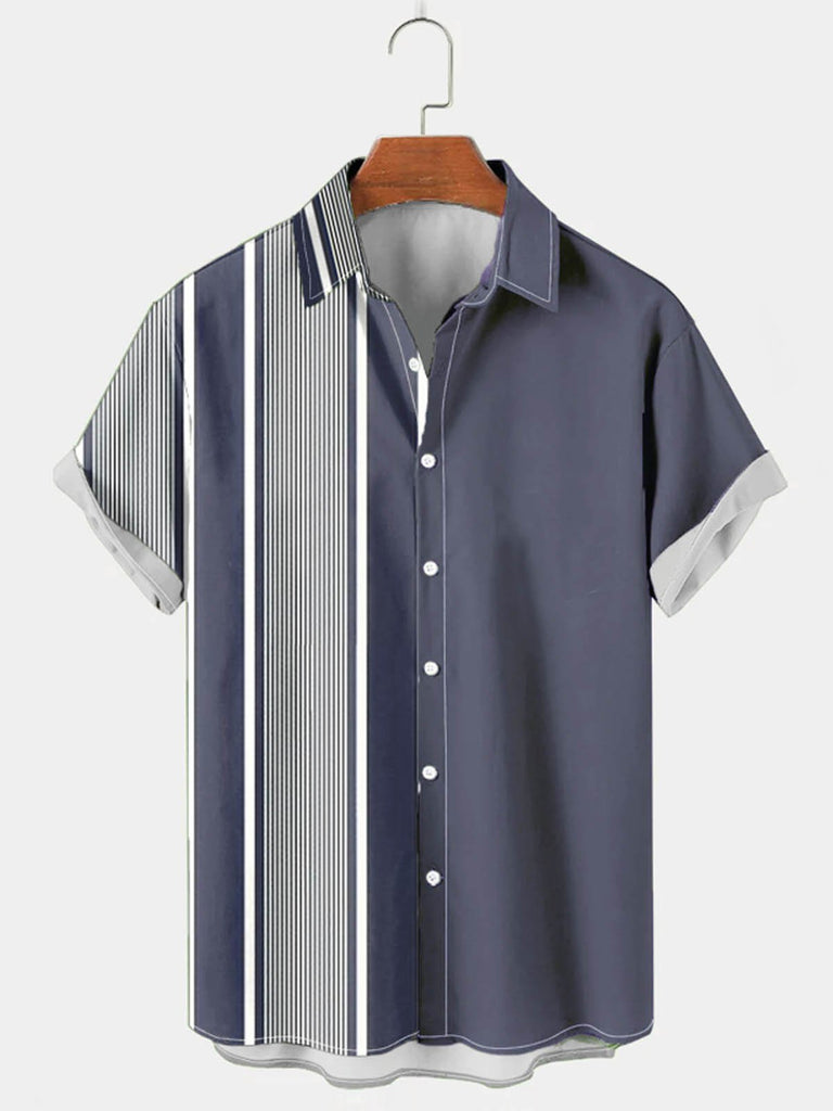 Men's Vintage Wrinkle Free Casual Shirts Beach Palms Sunset Seersucker ...