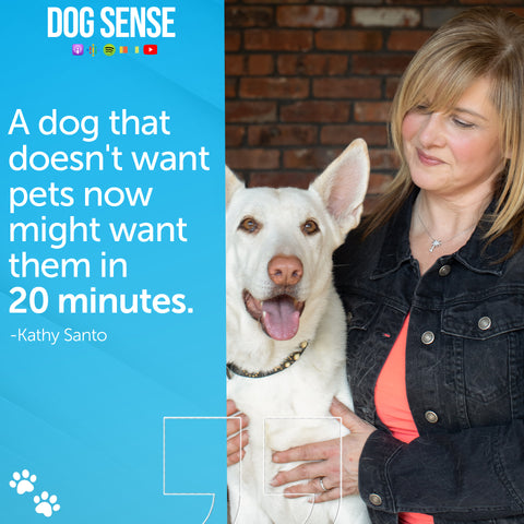 [Image quote: "A dog that doesn't want pets now might want them in 20 minutes."]