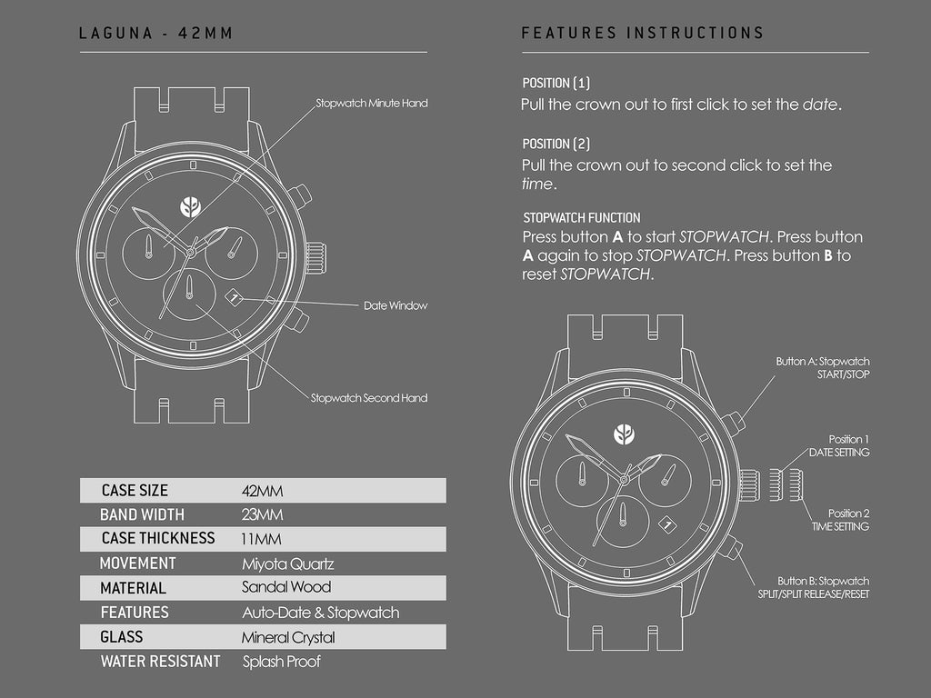 LAGUNA CHRONOGRAPH INSTRUCTIONS