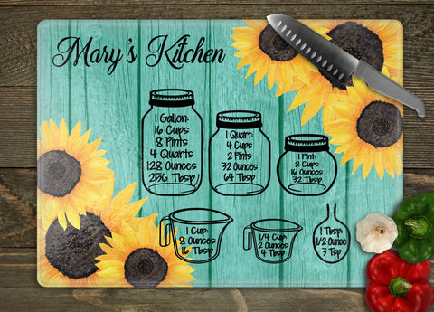 Detailed Large Sunflower Engraved Cutting Board