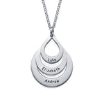 Load image into Gallery viewer, Drops of Love Water Drop Pendant Necklace (Customizable Names for Lover’s name and/or Family Member Names)
