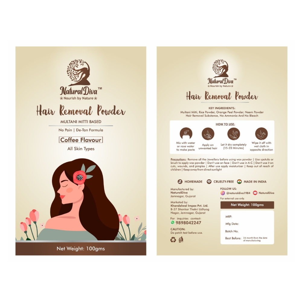Roots And Herbs Vegan Hair Removal Powder 70gm