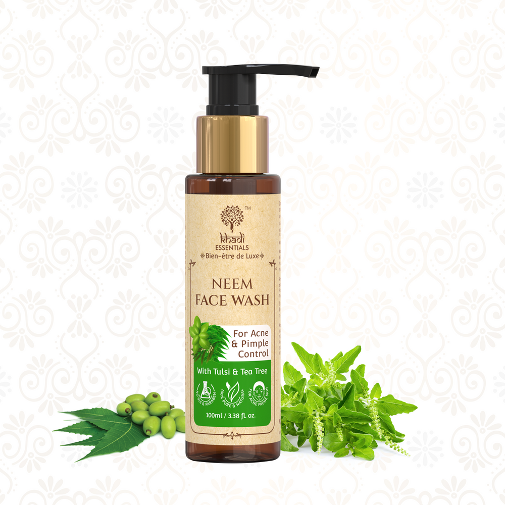 
                  
                    Khadi Essentials Neem Face Wash with Tulsi & Tea Tree For Acne & Pimple Control (100ml)
                  
                