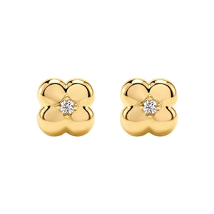 Dainty Four-leaf Clover Stud Earrings - COR BLOOM 