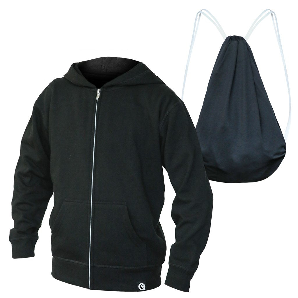 Kids' Hero Hoodie Lite (Black) - Quikflip Apparel product image