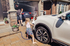 Girl Washing Car