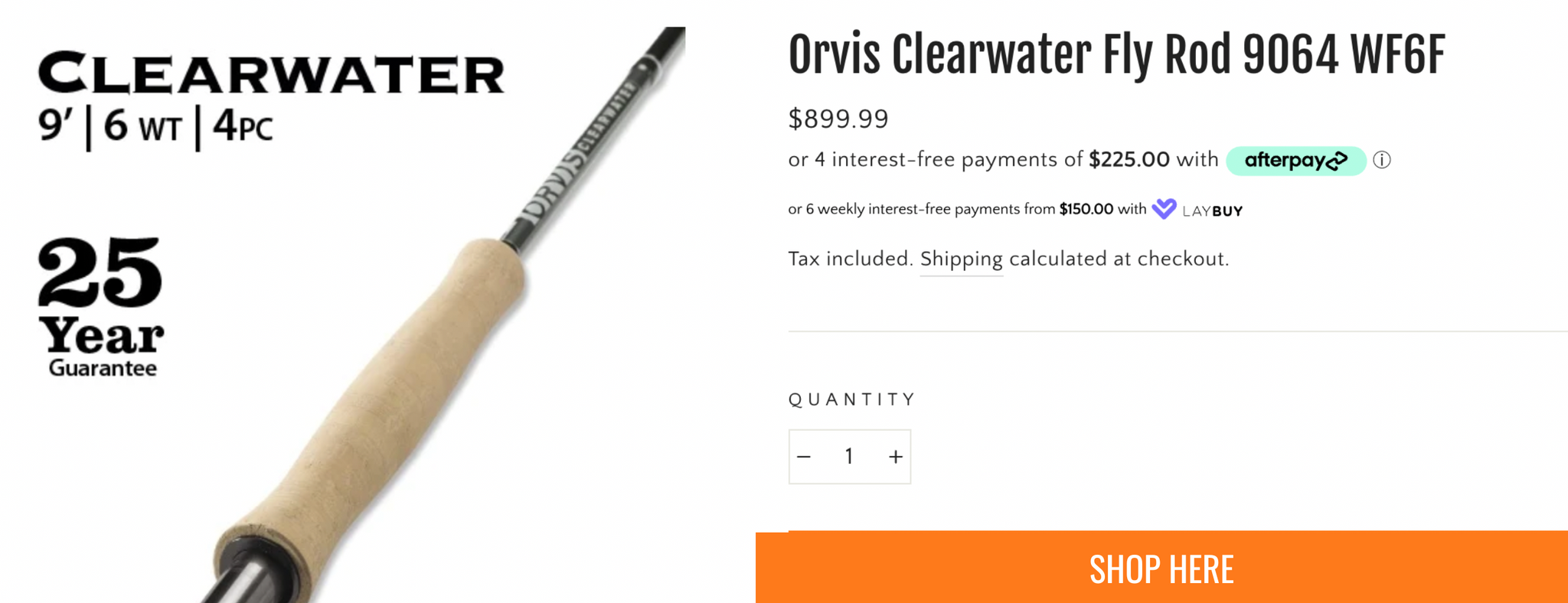 Orvis Clearwater Fly Fishing Premium Rod