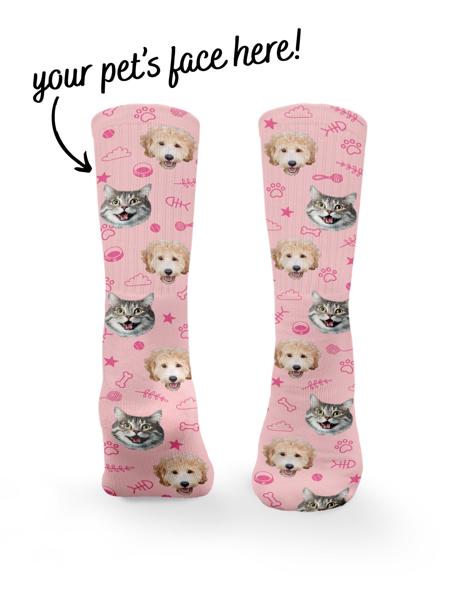 Custom Dog Face Socks - Personalized Photos Face Socks with Pet Dog Face  Picture Funny Athletic Socks for Men Women