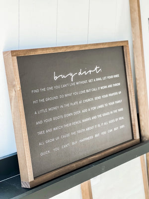 17x13 Asst Buy Dirt Sign - Details