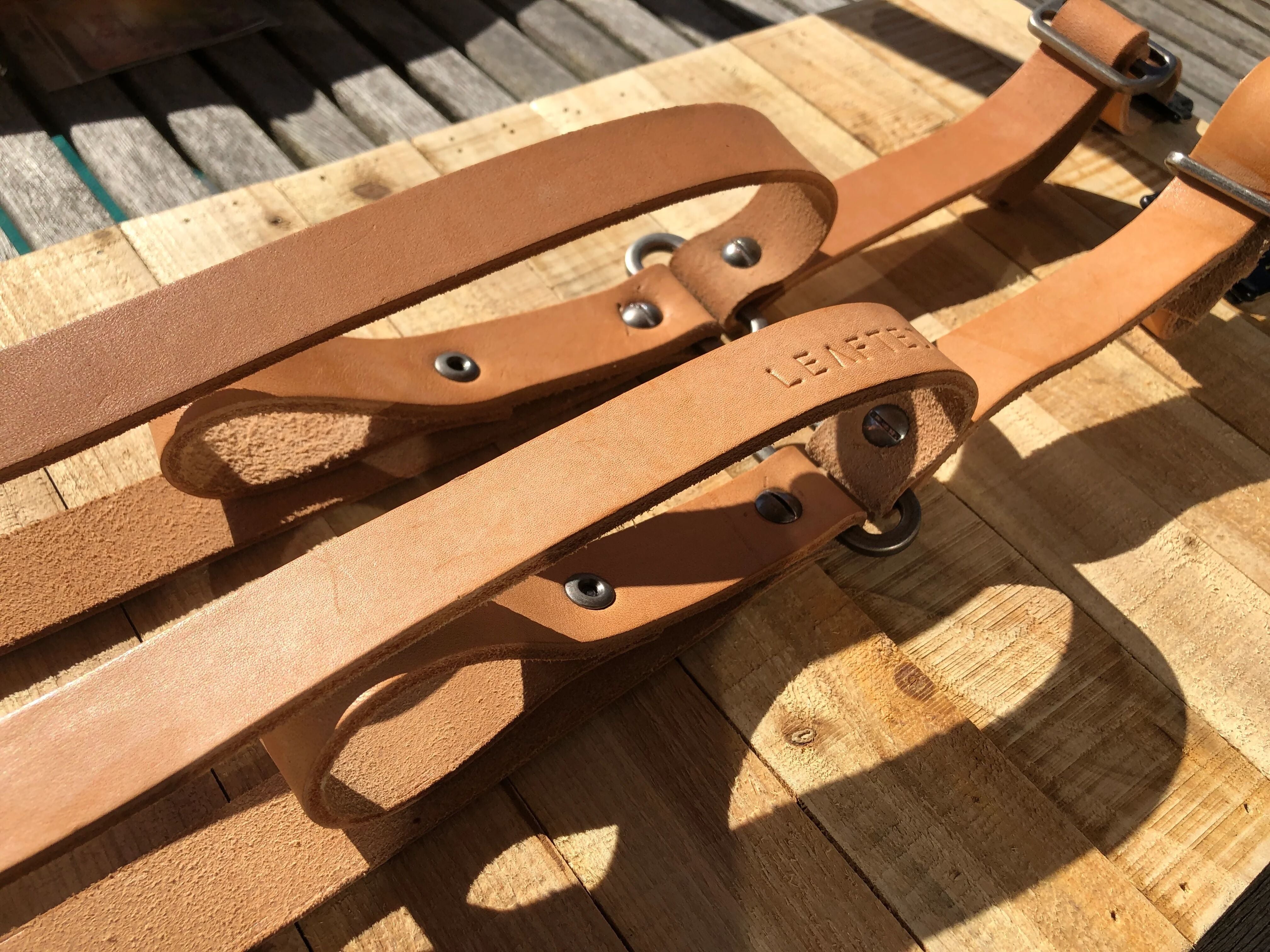 Leather straps for vanshelf - no board