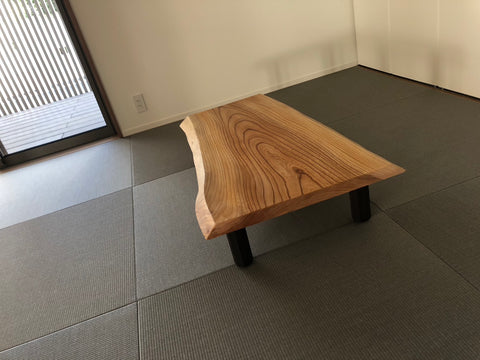 欅　けやき　一枚板　ローテーブル