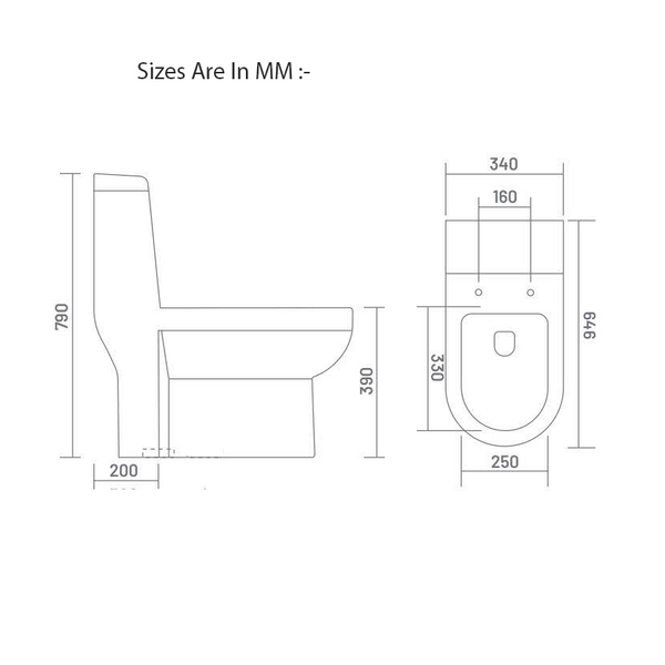 InArt Western Floor Mounted One Piece Water Closet Ceramic Western  Toilet/Commode/European Commode With Soft Close Seat Cover For Lavatory  Toilets S