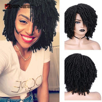 Wignee Short Burgundy Synthetic Wigs Faux locs