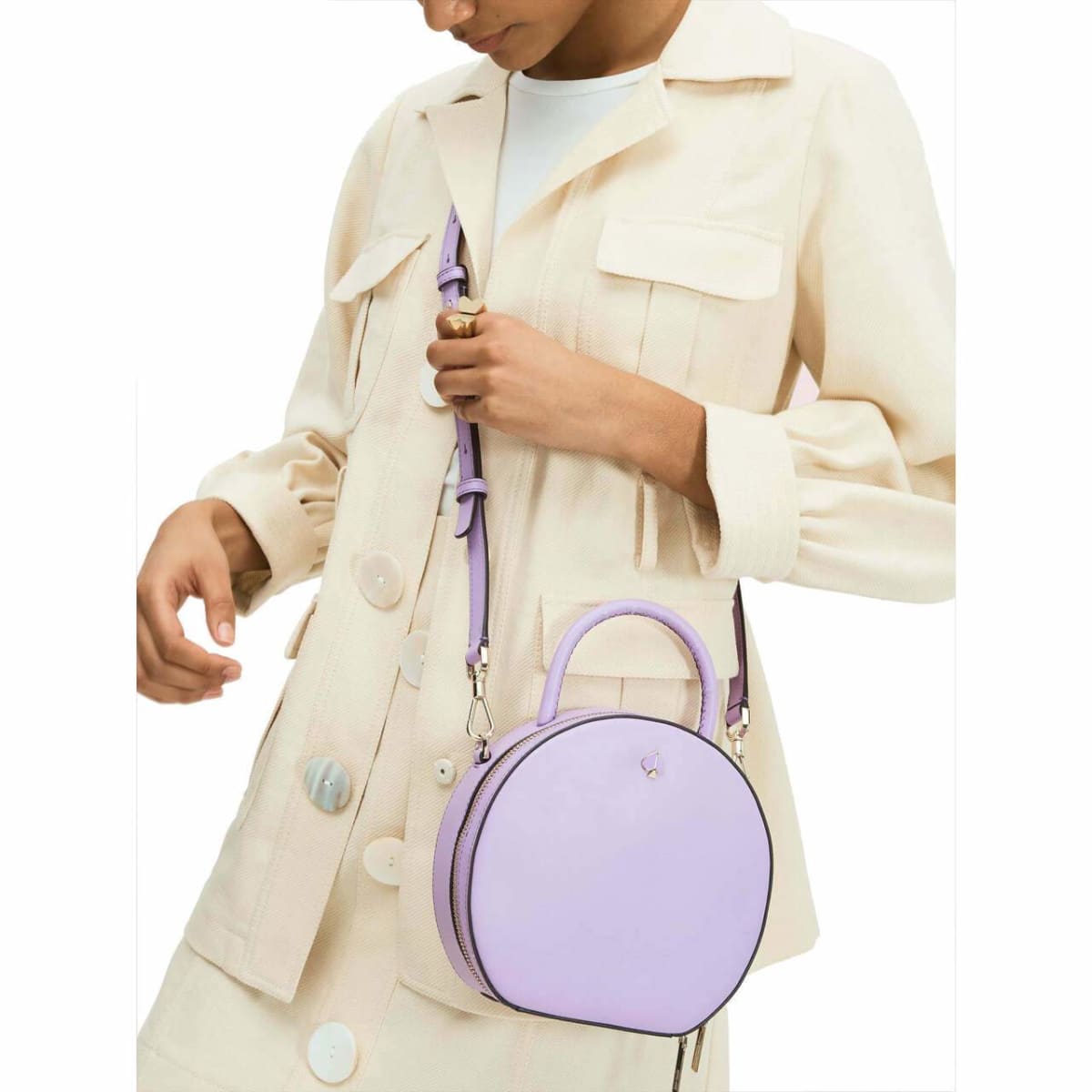Kate Spade Women's Andi Canteen Iris Bloom Italian Smooth Leather Bag - On  sale @  – JoySwag