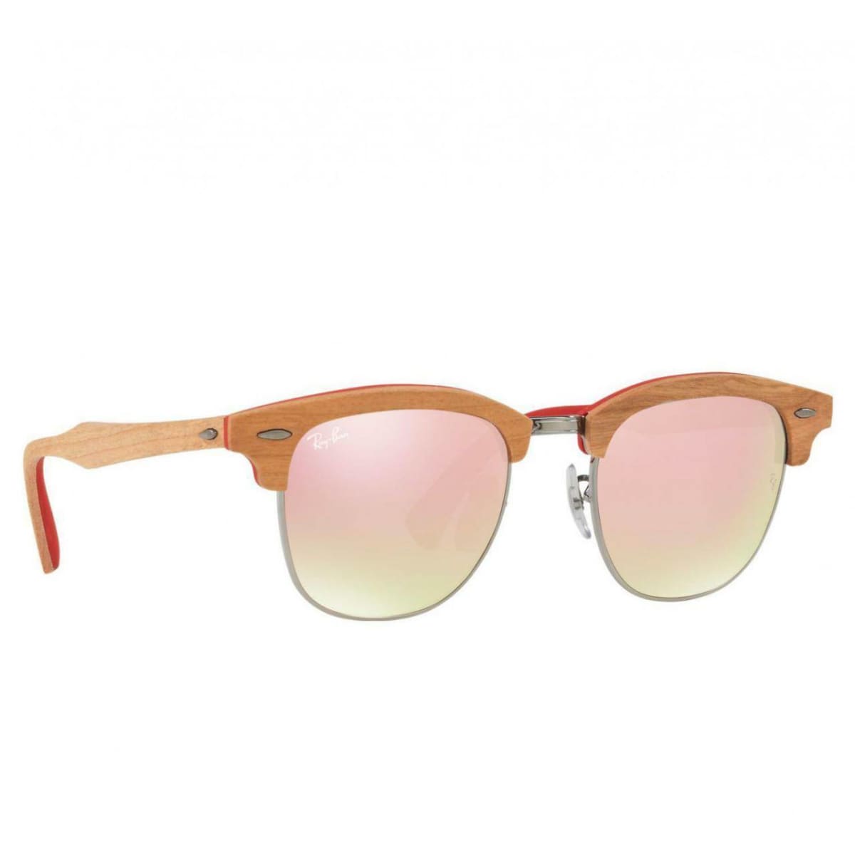 Ray-Ban RB3016M-12197O Clubmaster Wood Red Brown Square Copper Gradient  Flash Sunglasses - On sale @  – JoySwag