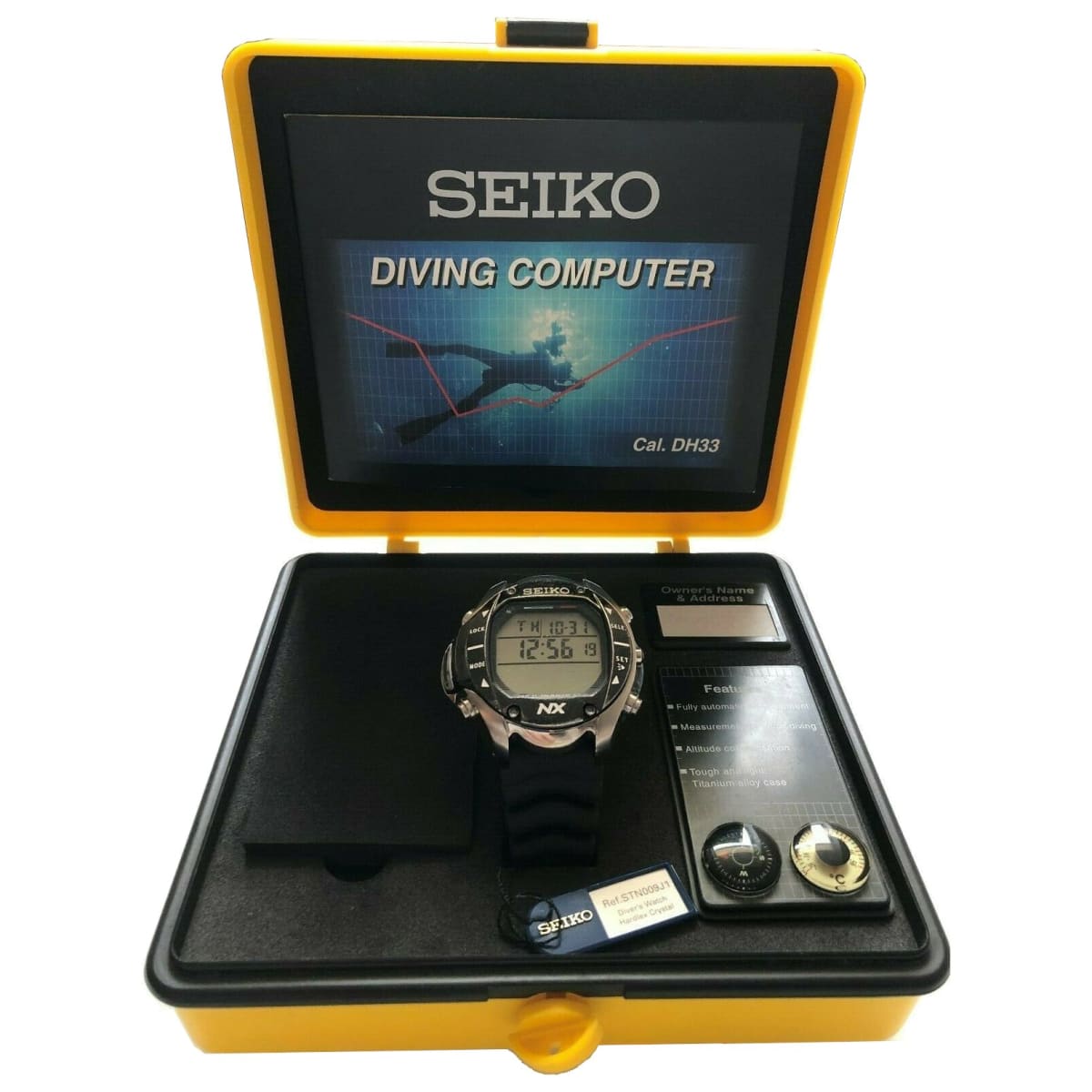 Seiko STN009 Prospex Marine Master NX Professional Digital Diving Titanium  Alloy Stainless Steel & Black Rubber Computer Watch - – JoySwag