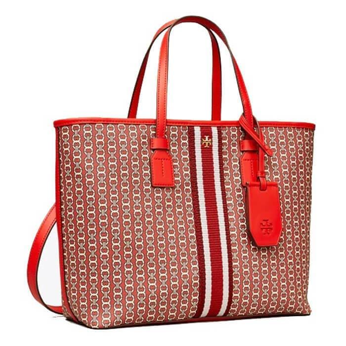 Tory Burch Gemini Link Top Zip Dutch Red Tote Bag - On sale @  –  JoySwag