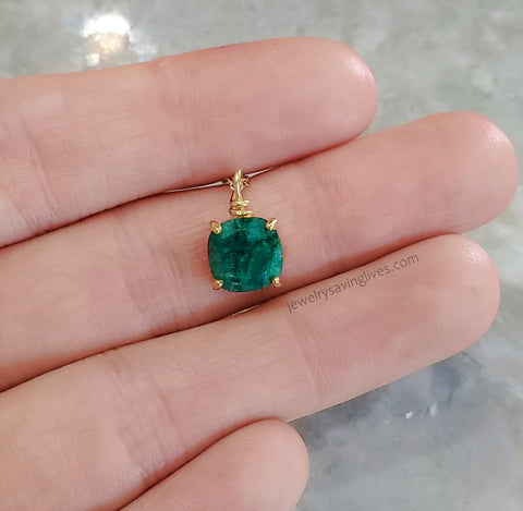 Raw Emerald Necklace