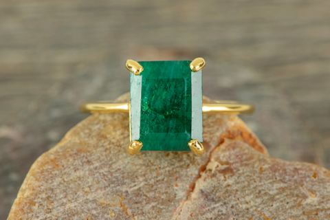 emerald cut emerald ring