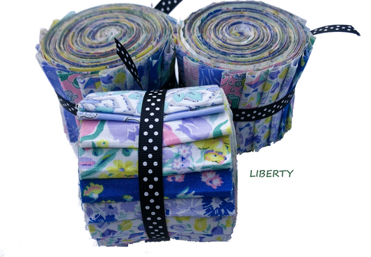 12 Liberty Jelly Roll Fabric, Quilting Fabric, 2.5 X 44, Textiles